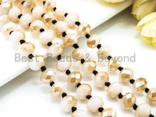 Load image into Gallery viewer, 36"/60" Long-Knotted Champagne White, SKU#D11