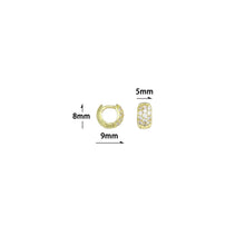 Load image into Gallery viewer, Gold Silver CZ Small Hoop Earrings, Sku#A476