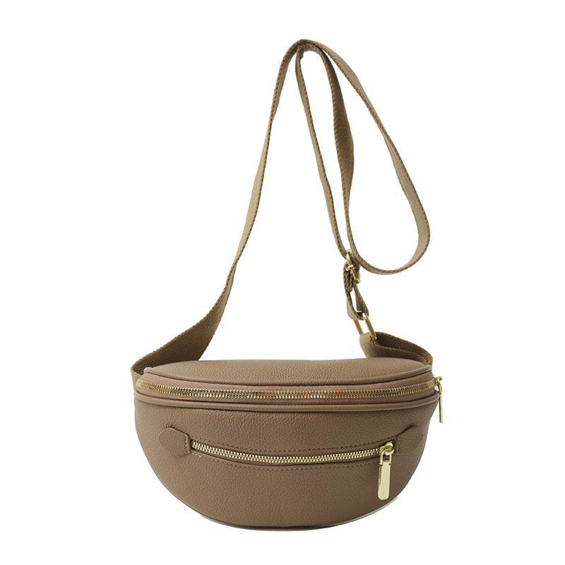 Women's Minimalist PU Leather Shoulder Bag – Slim Structured Crossbody Handbag