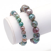 Load image into Gallery viewer, Mystic Brown Green Banded Agate Stretchy Bracelet, 8mm/10mm/12mm, SKU#EF401