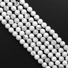 Load image into Gallery viewer, Genuine Howlite Round Faceted Beads, Sku#U1776