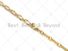 Load image into Gallery viewer, Dainty Finished Gold Necklace and Bracelet for Women, Gold Chain Ready to wear w/Lobster Clasp, 16"/32"/7", sku#LK107