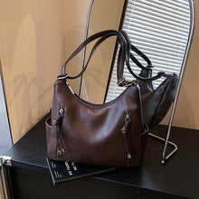Load image into Gallery viewer, Women's Retro Bucket Crossbody Bag – High-Capacity PU Leather Shoulder Bag