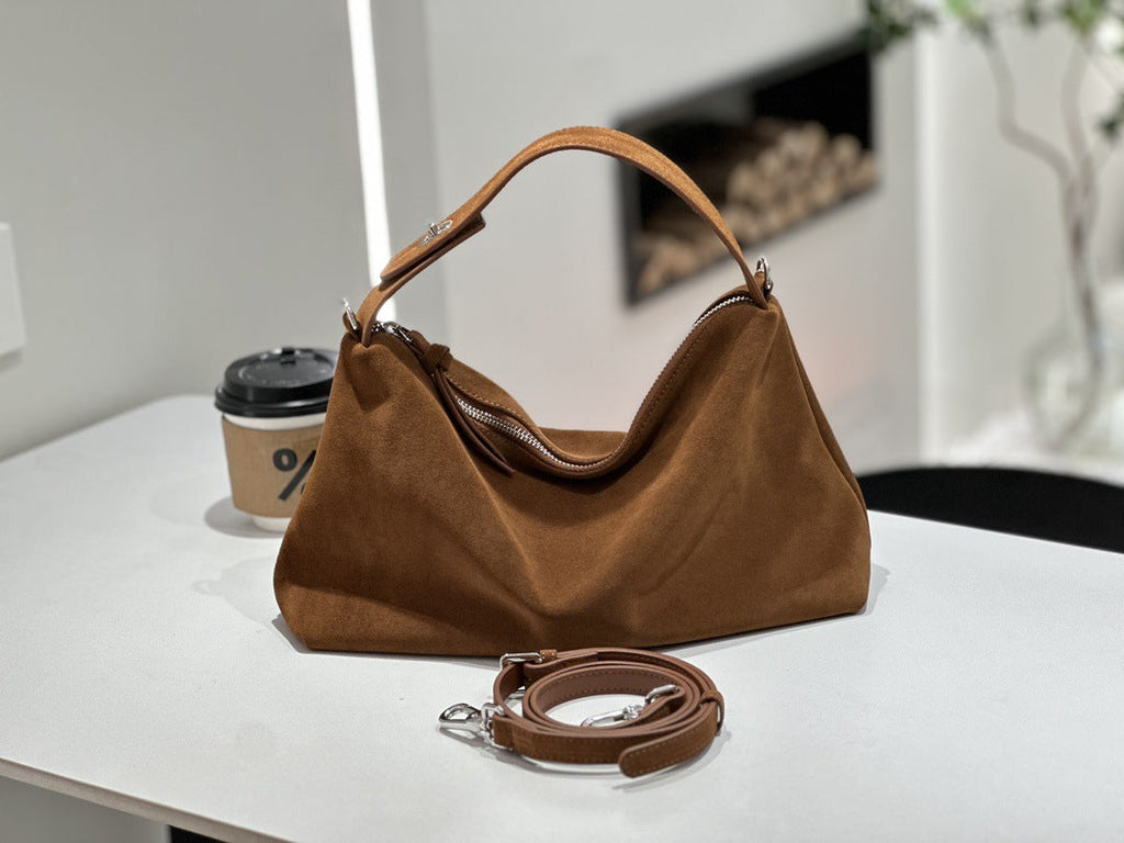Genuine Leather Crossbody Tote Bag