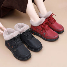 Load image into Gallery viewer, Women's Fleece-Lined Winter Cotton Boots | Warm Flat Heel Mid-Cut Snow Boots