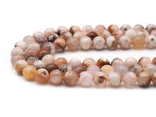 Load image into Gallery viewer, Genuine Cherry Blossom Agate Round Smooth Beads, Sku#U1351