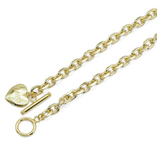 Load image into Gallery viewer, Thick Square Link Chain Love Heart Pendant Necklace, sku#EF489