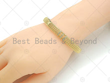 Load image into Gallery viewer, CZ Mirco Pave Filigree Style Open Bracelet, sku#X193
