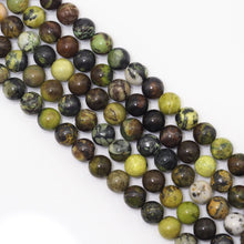 Load image into Gallery viewer, Genuine Brown Green Opal Round Smooth Beads, 6mm/8mm/10mm, Sku#U1608