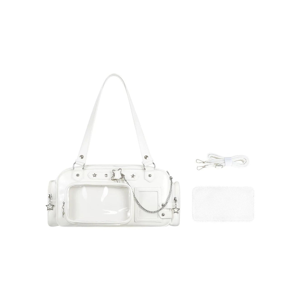 Women's PU Leather Crossbody Bag with Chain Strap & Card Holder – Streetwear Mini Shoulder Bag