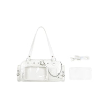 Load image into Gallery viewer, Women's PU Leather Crossbody Bag with Chain Strap &amp; Card Holder – Streetwear Mini Shoulder Bag