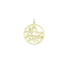 Load image into Gallery viewer, Filigree Star Round Charm Pendant, Sku#LK1196