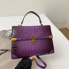 Load image into Gallery viewer, Large-Capacity Women's Handbag – Crocodile Pattern PU Leather Purse