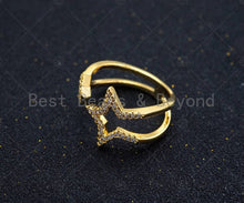 Load image into Gallery viewer, CZ Gold Star Ring,Sku#X179