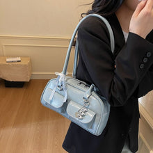 Load image into Gallery viewer, Bow-Tie Ribbon Bowling Bag | Stylish High-Capacity Shoulder &amp; Tote Bag for Women