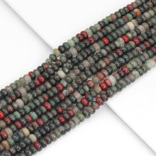 Load image into Gallery viewer, 5x8mm Dragon Blood Stone Rondelle Smooth Beads, Sku#U2005