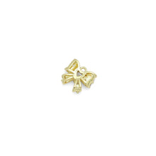 Load image into Gallery viewer, Dainty CZ Gold Silver Bow Charm Pendant, Sku#A321