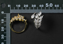 Load image into Gallery viewer, CZ Pave Leaf Ring,Sku#X289