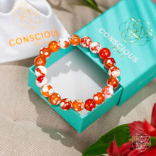 Load image into Gallery viewer, Feminine Force – Carnelian Orca Agate Bracelet