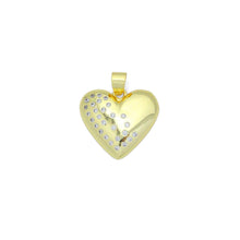 Load image into Gallery viewer, CZ Puffy Heart with Diamond Charm Pendant, Sku#LK1153