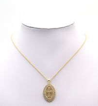 Load image into Gallery viewer, Diamond Cross Oval Charm, Sku#LX178