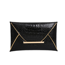 Load image into Gallery viewer, Crocodile Pattern Envelope Clutch Bag