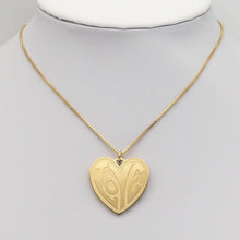 Load image into Gallery viewer, Matt Gold Silver Love Heart Round Coin Charm, Sku#LX260