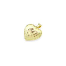 Load image into Gallery viewer, Gold Colorful CZ Heart Shape Charm, Sku#A165