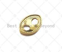 Load image into Gallery viewer, Colorful Enamel Oval Shape with Two Holes Connector, CZ Micro Pave Gold Link, Necklace Bracelet Charm Pendant,20x14mm,Sku#L560