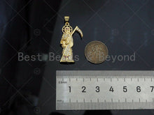 Load image into Gallery viewer, CZ Micro Pave Imperial Bodyguard  Shape Pendant/Charm, 18K Dainty Gold Charm, Necklace Bracelet Charm Pendant,16x33mm, Sku#LD29