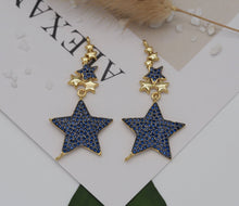 Load image into Gallery viewer, Cobalt CZ Five Point Star Charm, Sku#LK628