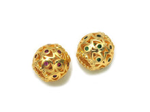 Load image into Gallery viewer, CZ Ball Spacer Beads, Ball Charms, Sku#LD199