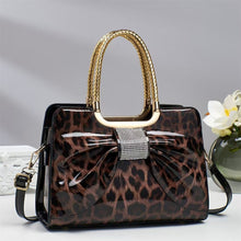 Load image into Gallery viewer, Hot-stone Embellished Fashionable Versatile Chic Leopard-print Womens Bag