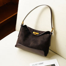 Load image into Gallery viewer, Sophisticated Suede Women's Tote Bag - Genuine Leather Handbag with Multiple Compartments