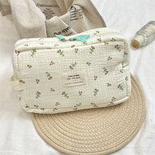Load image into Gallery viewer, Floral Makeup Bag Large Capacity Cosmetic Organizer Travel Pouch