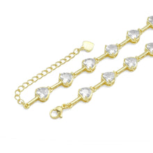 Load image into Gallery viewer, Heart CZ Link Chain Y shape Long Lariat Style Necklace, Sku#A153