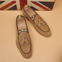 Load image into Gallery viewer, Men's Classic British Pointed Toe Slip-On Loafers - Genuine Leather Dress Shoes