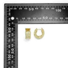 Load image into Gallery viewer, Hammered Gold Thick Hoop Earrings, Sku#LD574