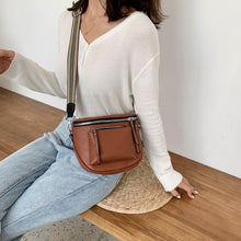 Load image into Gallery viewer, Soft PU Leather Saddle Crossbody Bag