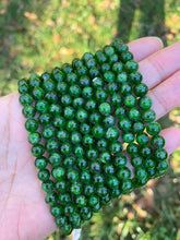 Load image into Gallery viewer, High Quality Genuine Green Diopside Round Smooth Beads, 6mm/7mm/14mm Rare Diopside Beads, 15.5'' Full Strand, SKU#U1203