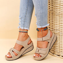 Load image into Gallery viewer, Women's Wedge Platform Sandals | Velcro Casual Open-Toe Shoes