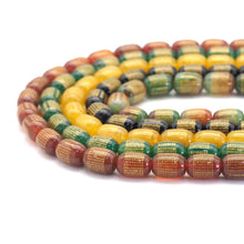 Load image into Gallery viewer, Barrel Agate Beads with Golden Lines, Sku# U1747