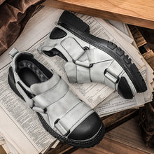 Load image into Gallery viewer, Men's Vintage Work Boots - Full-Grain Cowhide Leather Round Toe Low-Cut Design