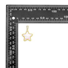 Load image into Gallery viewer, Gold iridescent White Pearl Star Charm Pendant,Sku#LD726
