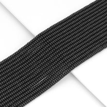 Load image into Gallery viewer, 2x4mm Rondelle Smooth Black Obsidian Beads, Sku#U1961