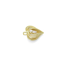 Load image into Gallery viewer, Teardrop CZ Gold layered Heart Charm Pendant,Sku#LX874