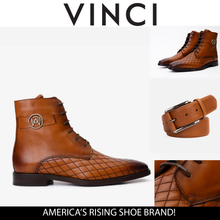 Load image into Gallery viewer, The Zeus Brown Leather Lace-Up Men Boot with a Zipper
