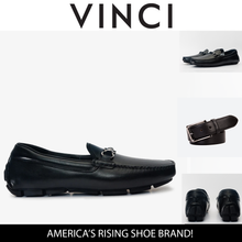 Load image into Gallery viewer, Pavia Black Leather Bit Drive Loafer Men Shoe
