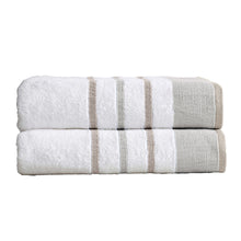 Load image into Gallery viewer, Decorative Cotton Stripe Bath Towel Set - Noelle Collection