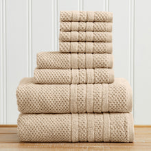 Load image into Gallery viewer, 100% Cotton Checkered Jacquard Bath Towel Set - Giuliana Collection